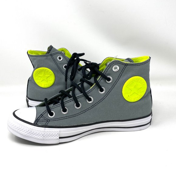 Converse Women's 169589C CTAS GTX HI Limestone Grey Lemon Venom Canvas Sneakers - Picture 6 of 9